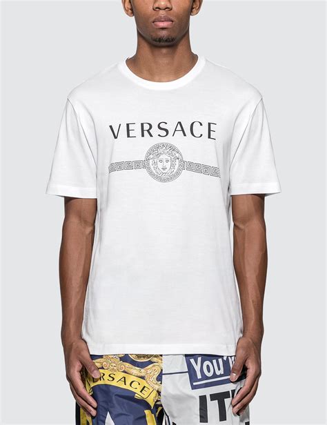 versace white dress shirt men|Versace men's t shirts.